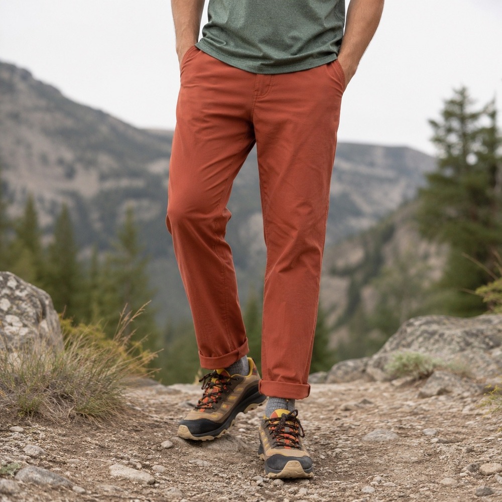 Cotopaxi Salto Ripstop Pants Men Small Rust Orange Slim Fit Hiking Stretch 12547